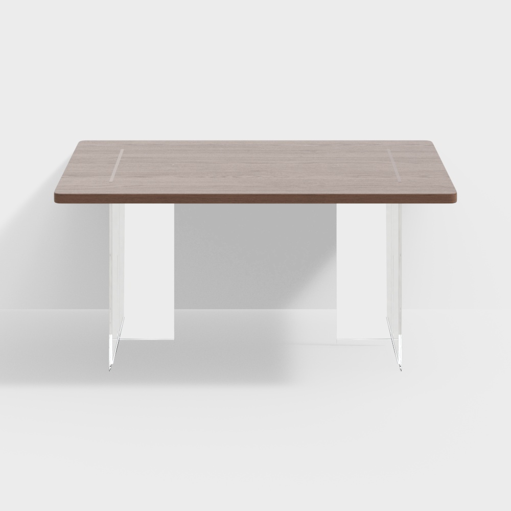 复古风格1.6m餐桌萨凡纳系列BSFNF28023D模型