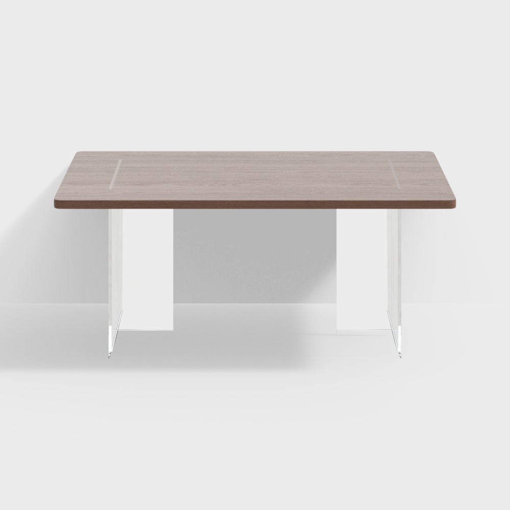 复古风格1.8m餐桌萨凡纳系列BSFNF28023D模型