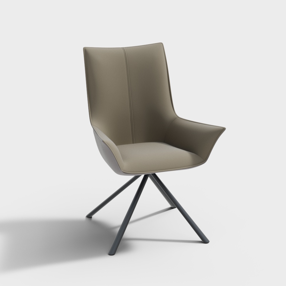 Y83 卡奇杏（拼色） 餐椅3D模型