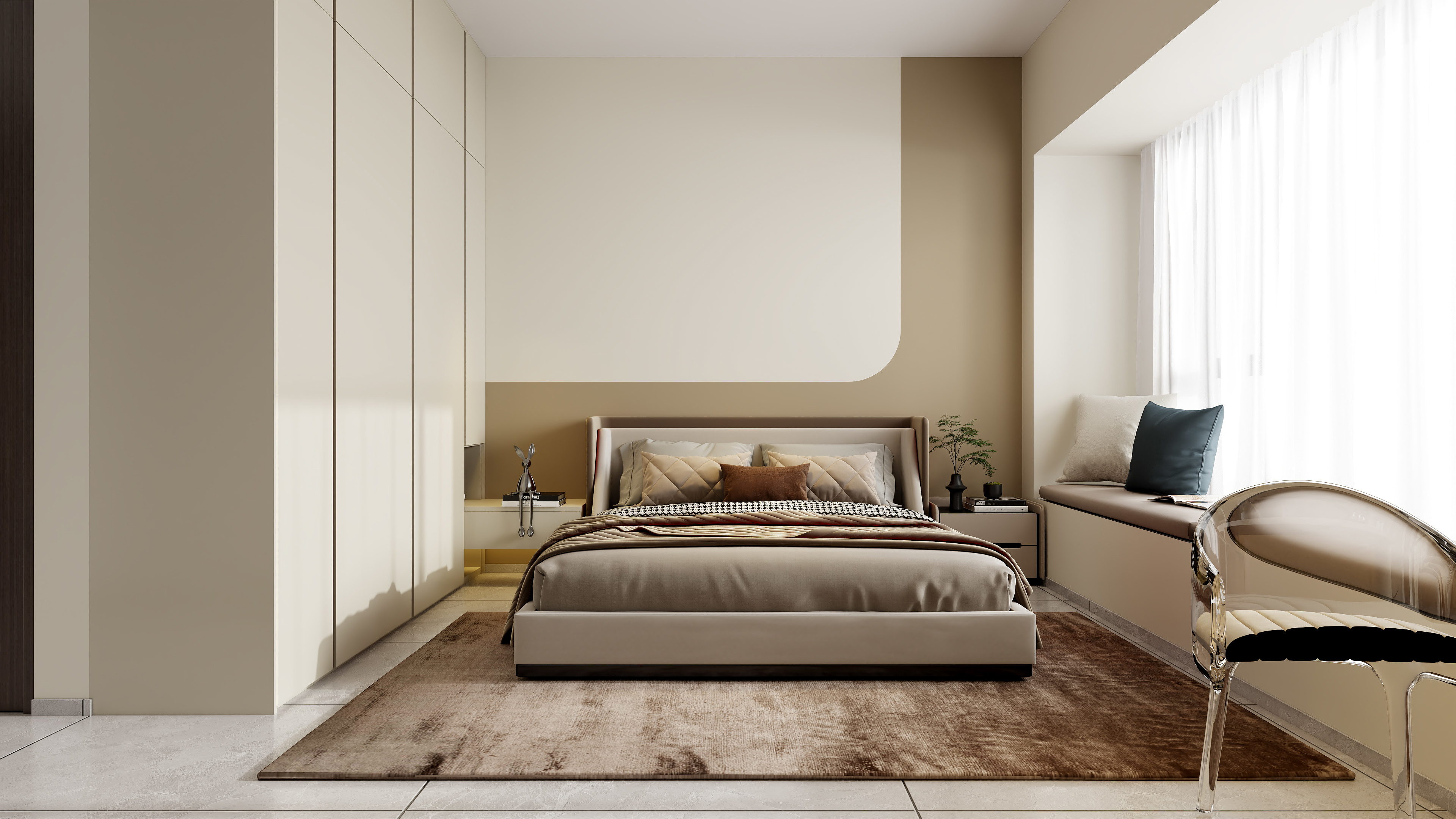 龙珠设计-新中式混搭 186㎡5室装修效果图