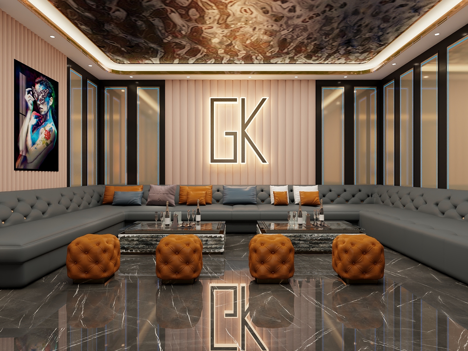 湛智华-工装1000平 KTV装修效果图