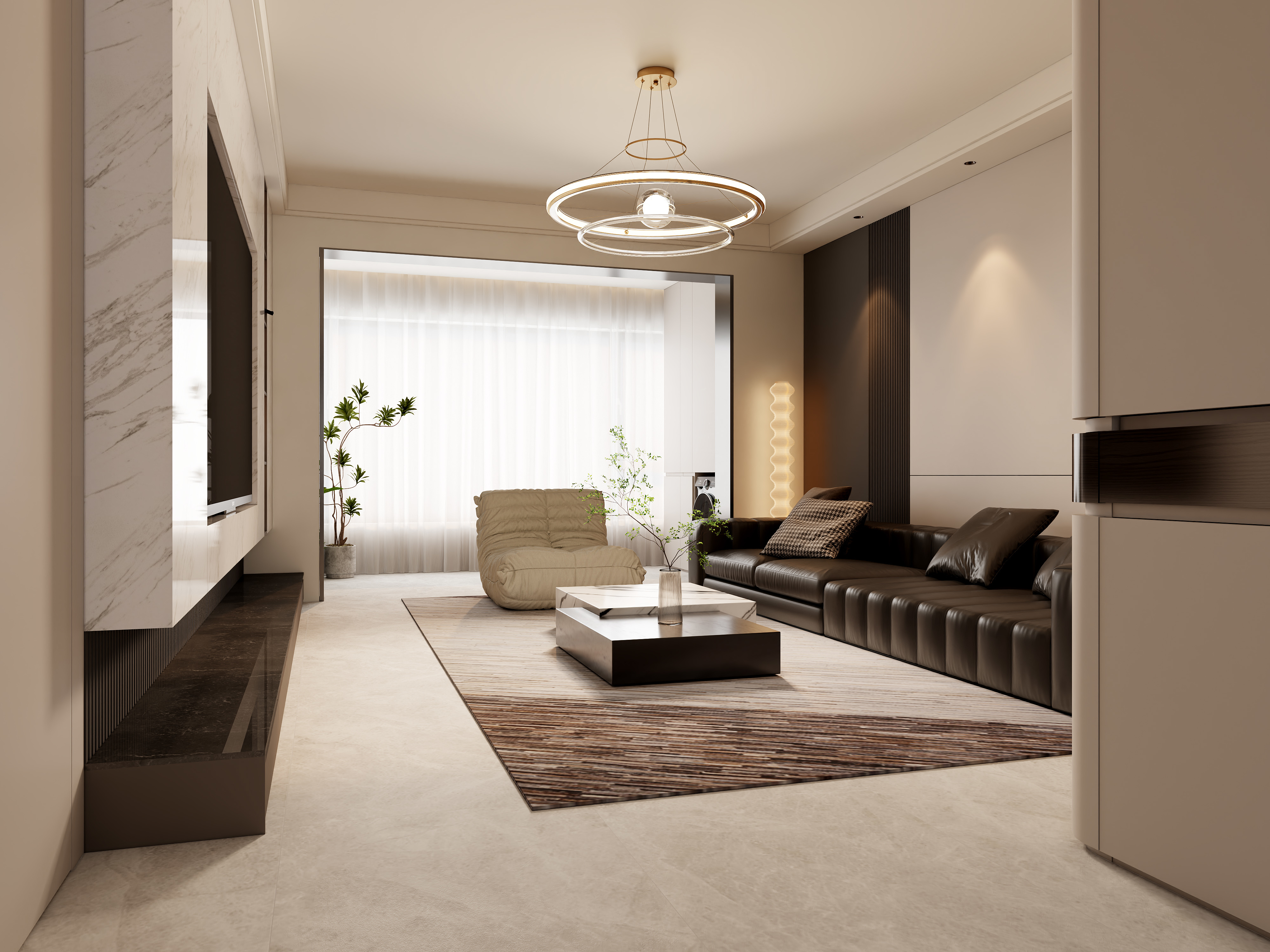 觅境设计工作室-恒庆名城134现代简约-装修设计方案