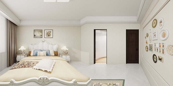 云藏在雾中-定制专业等级考核户型美式风格三口之家-装修设计方案