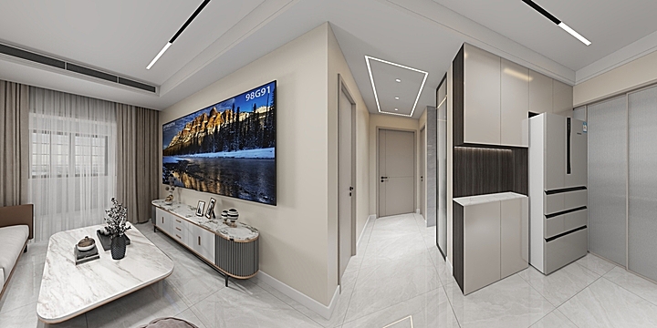 张强-源长花园客餐厅-装修设计方案