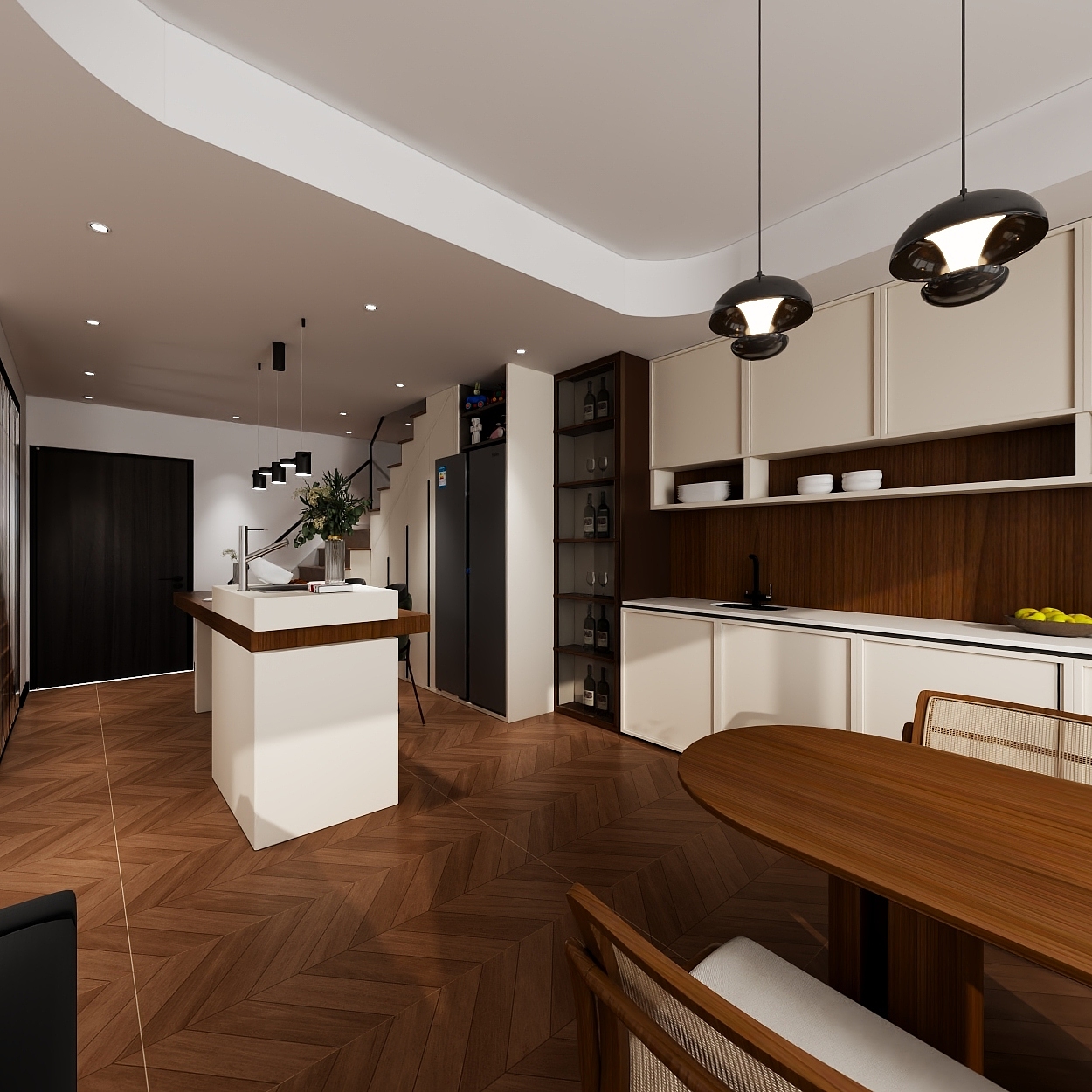 楚一の小设计-122㎡3室装修效果图