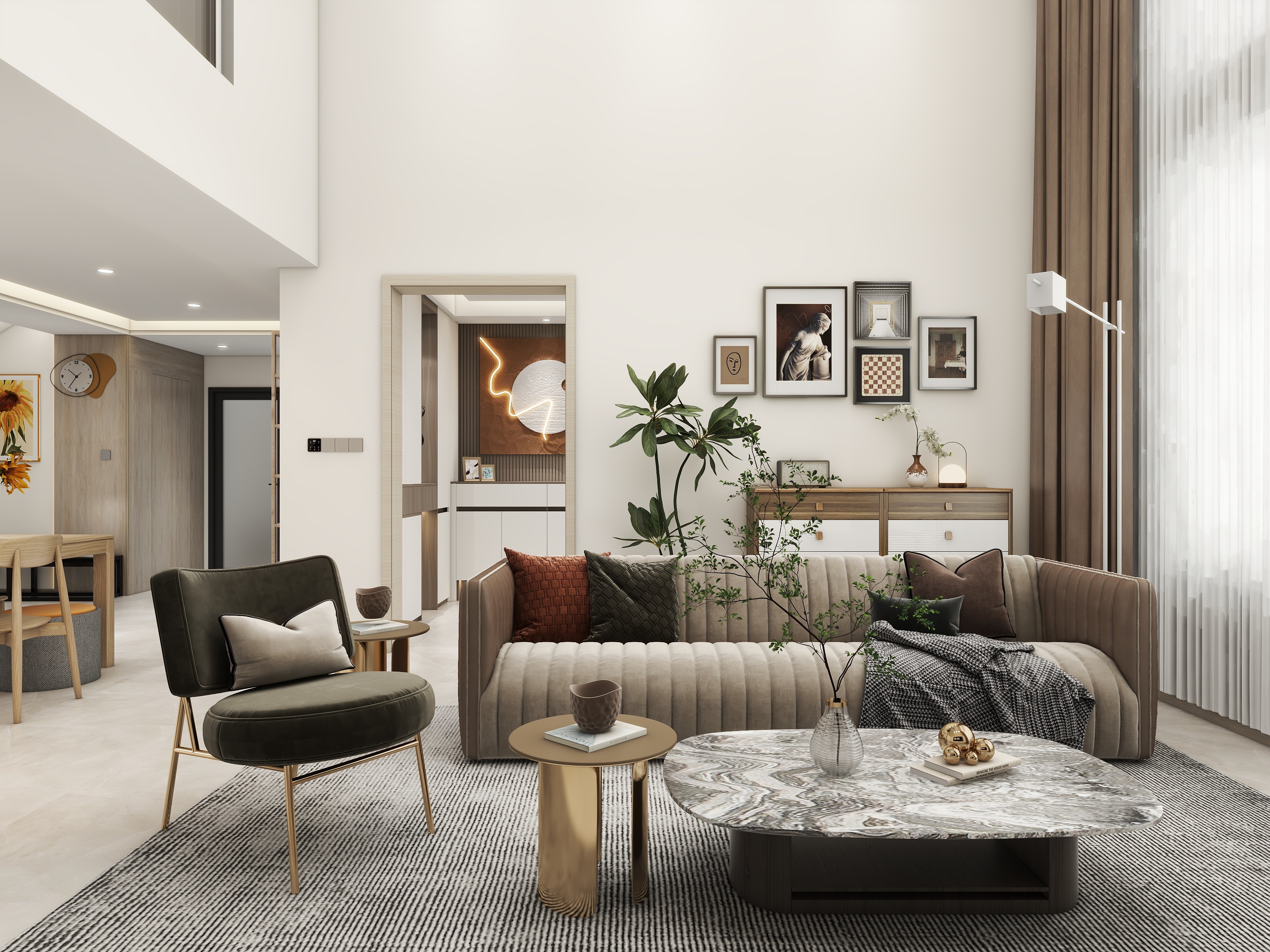 胡军xy-142㎡二层装修效果图