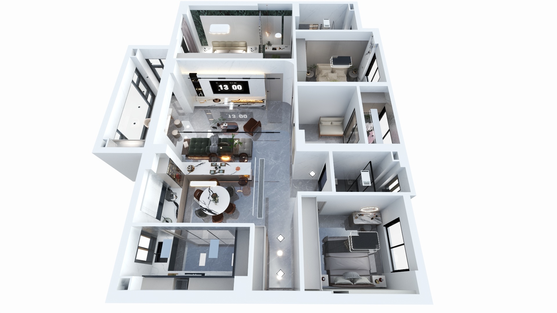 都盛岩板设计-伊丽莎白帝景苑28#501-装修设计方案