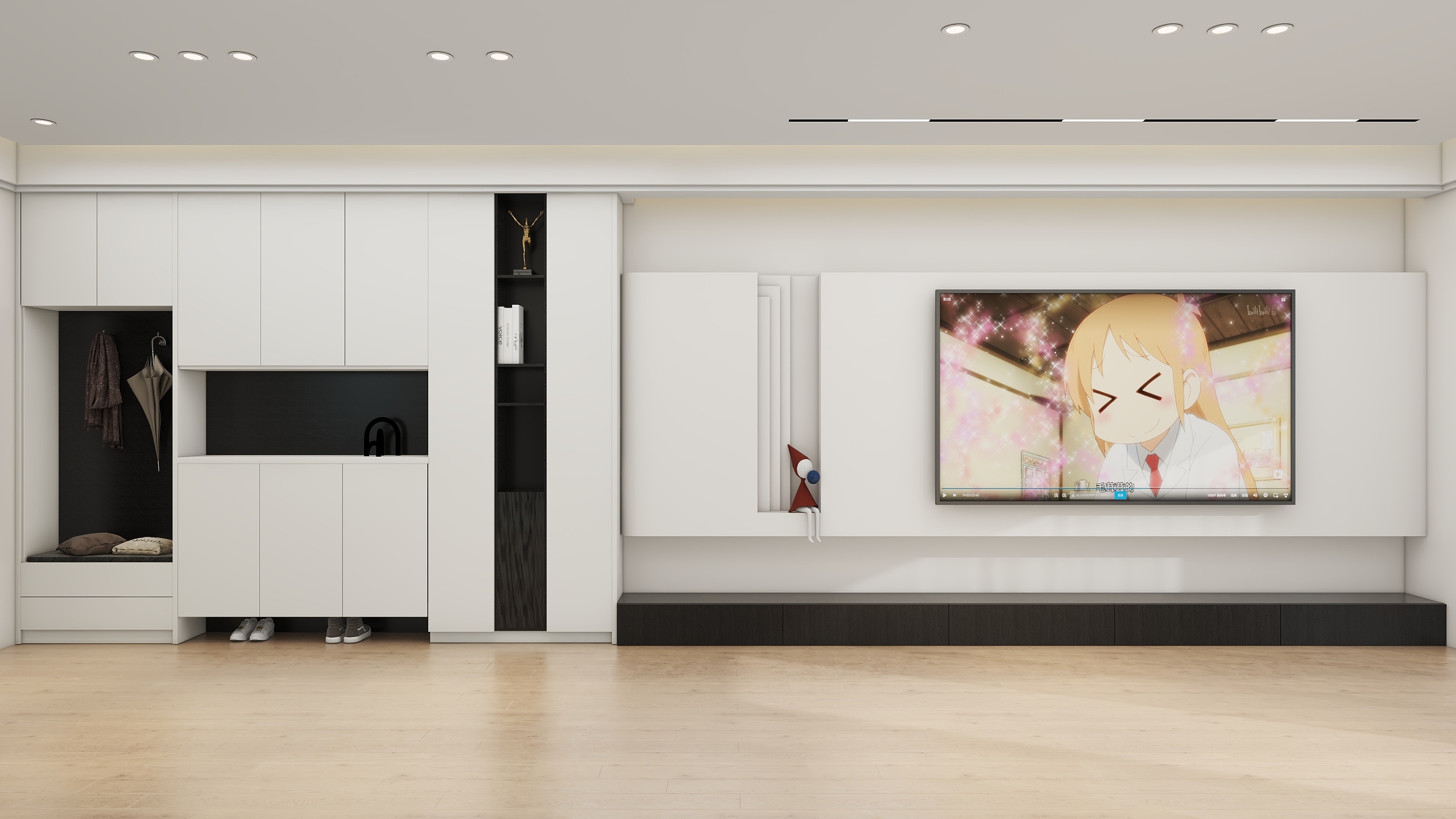 MC的幸福生活-黑白极简装修效果图