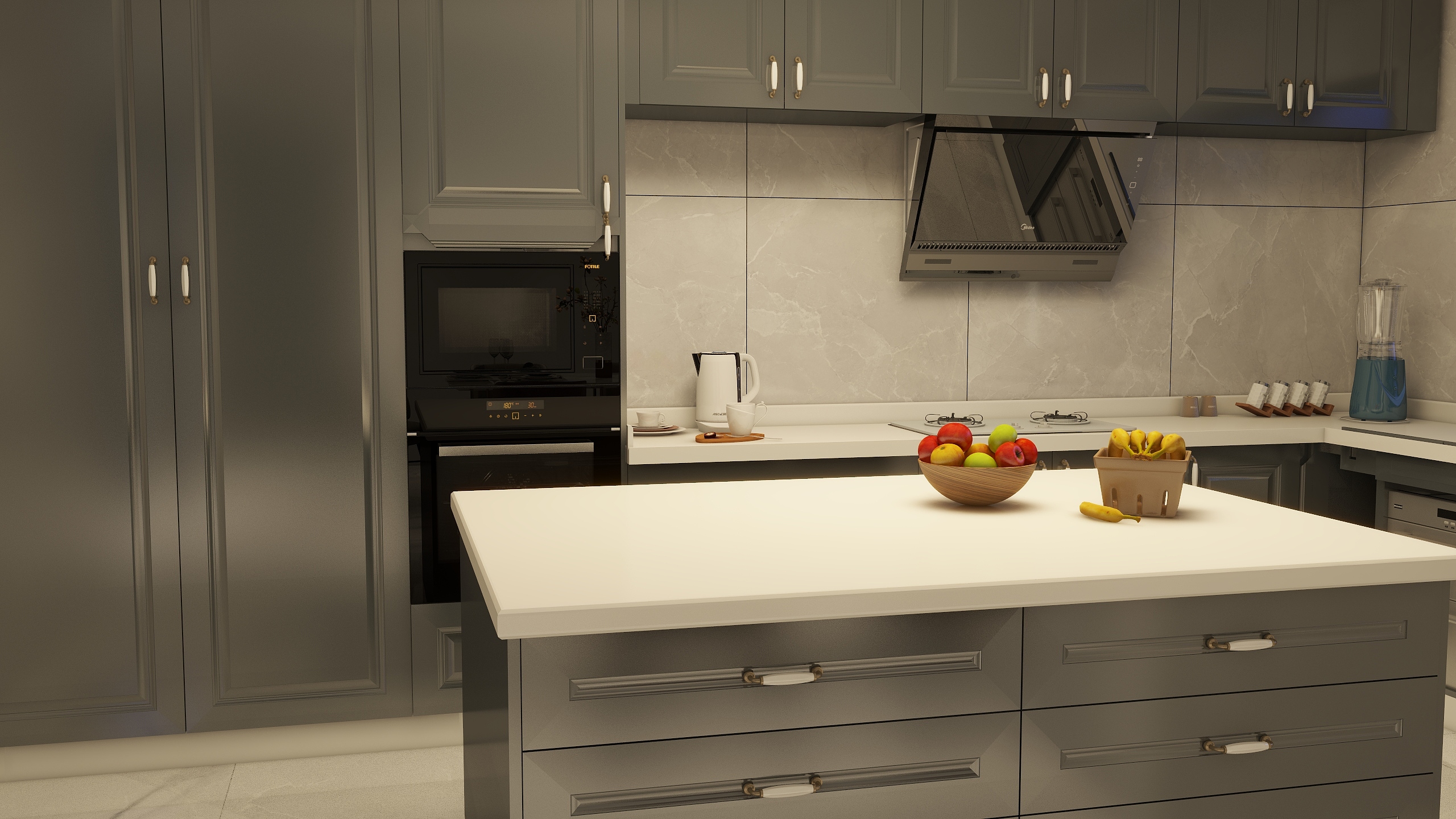 橙皮七七-轻奢别墅装修效果图