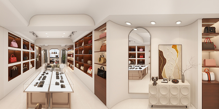 静河设计工作室-米兰包包门市二楼-装修设计方案