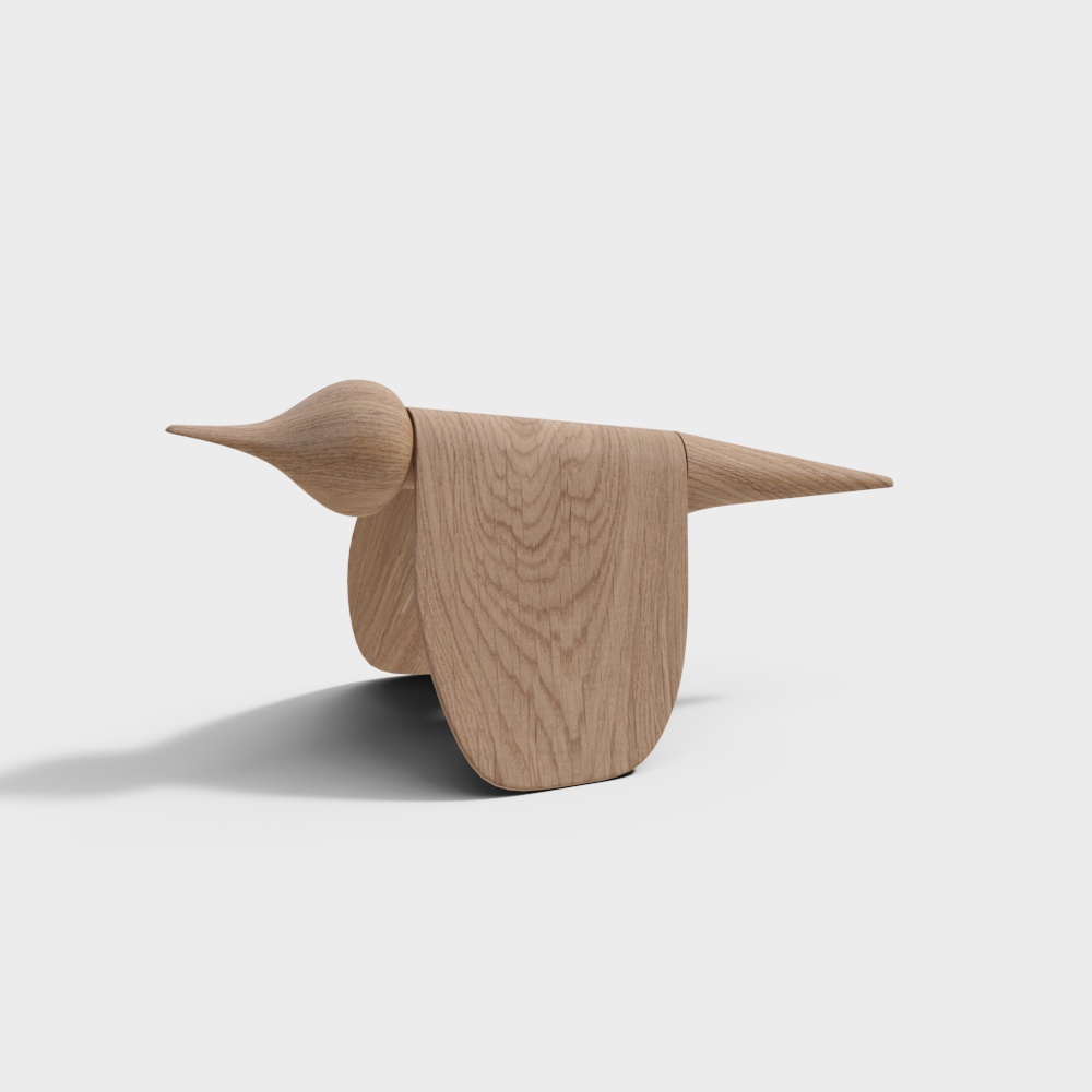 现代小鸟木雕摆件