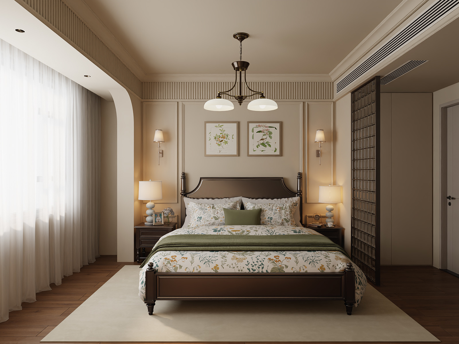 -Red.-美式卧室-装修设计方案