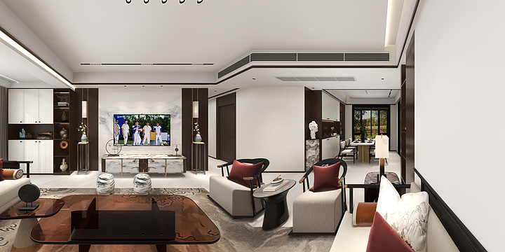 众美装饰王金辉-幸福里26栋1501效果图-暖色系-装修设计方案