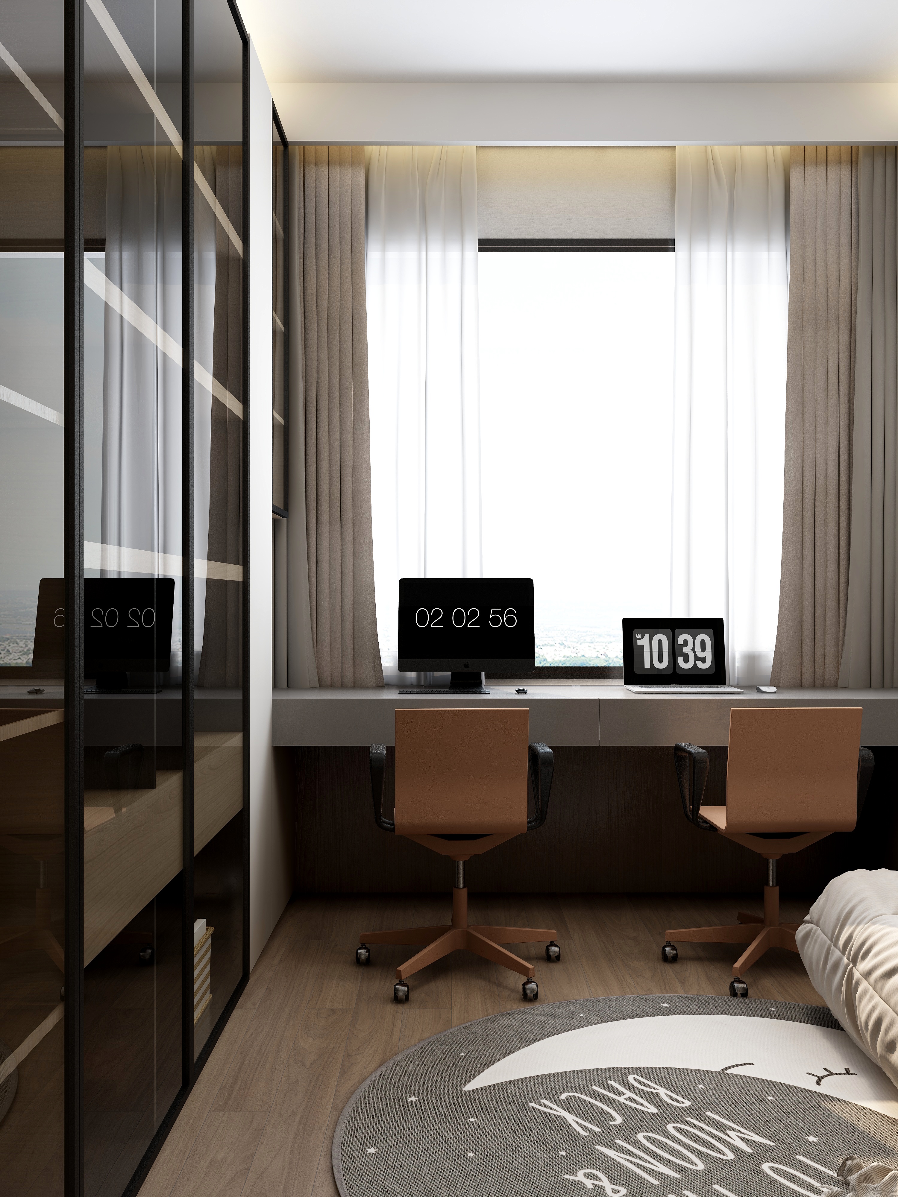 张煜强煜境设计-161平现代简约五居装修效果图