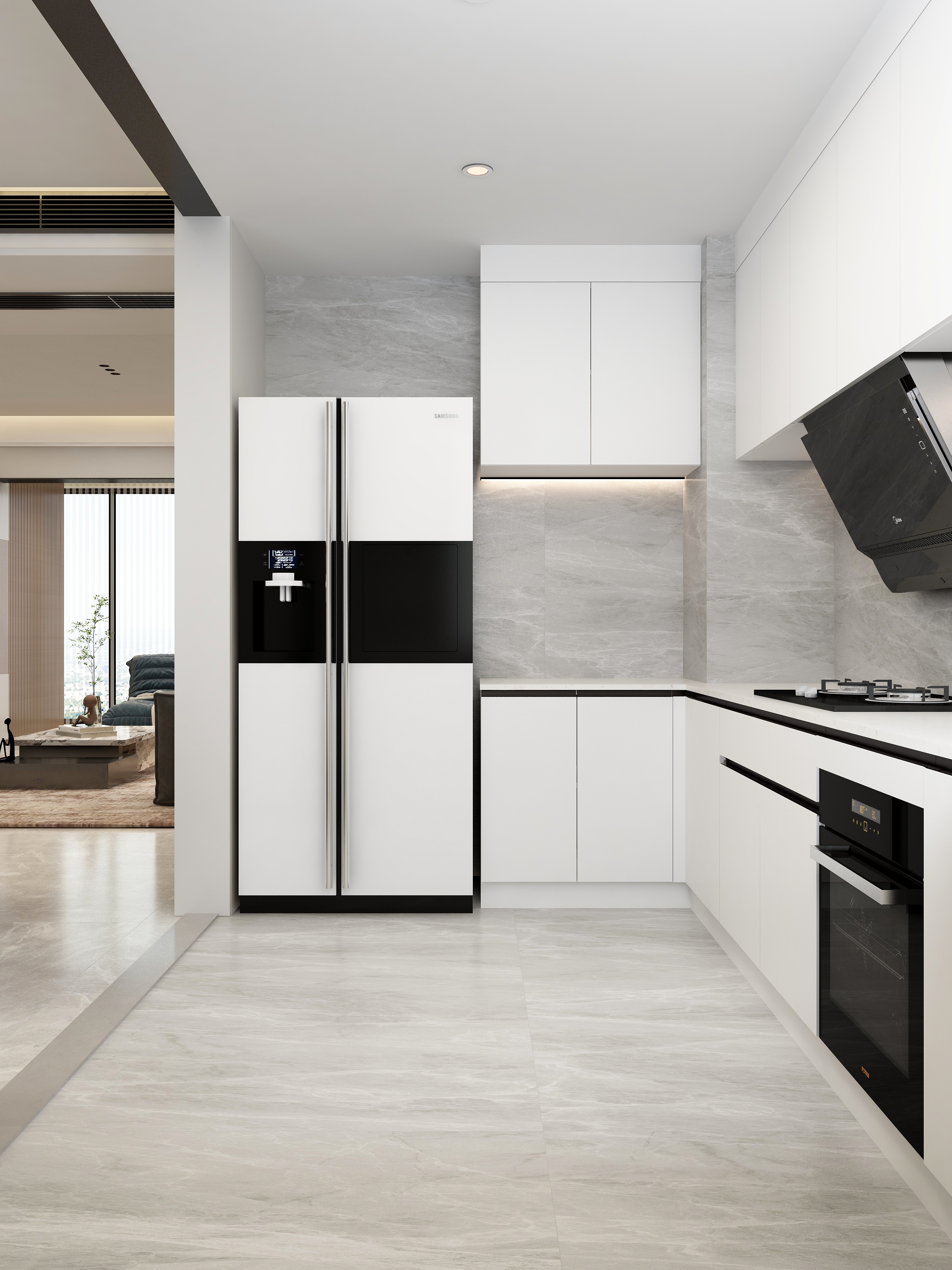 张煜强煜境设计-161平现代简约五居装修效果图