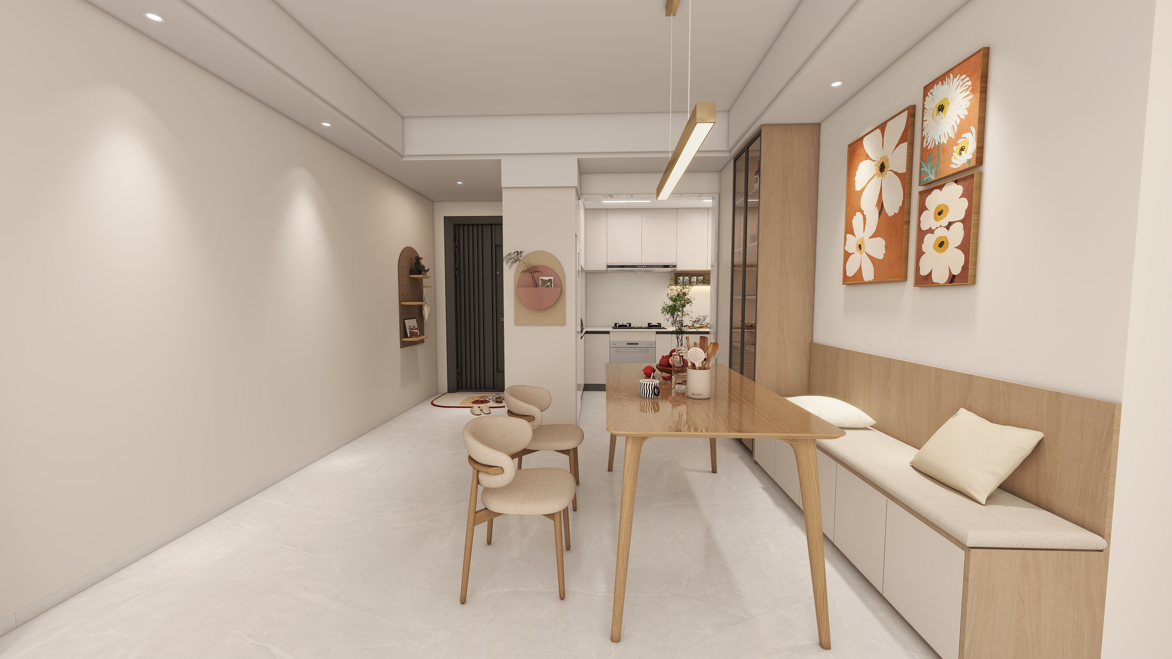 QR-Designer-景美河畔三居室装修效果图