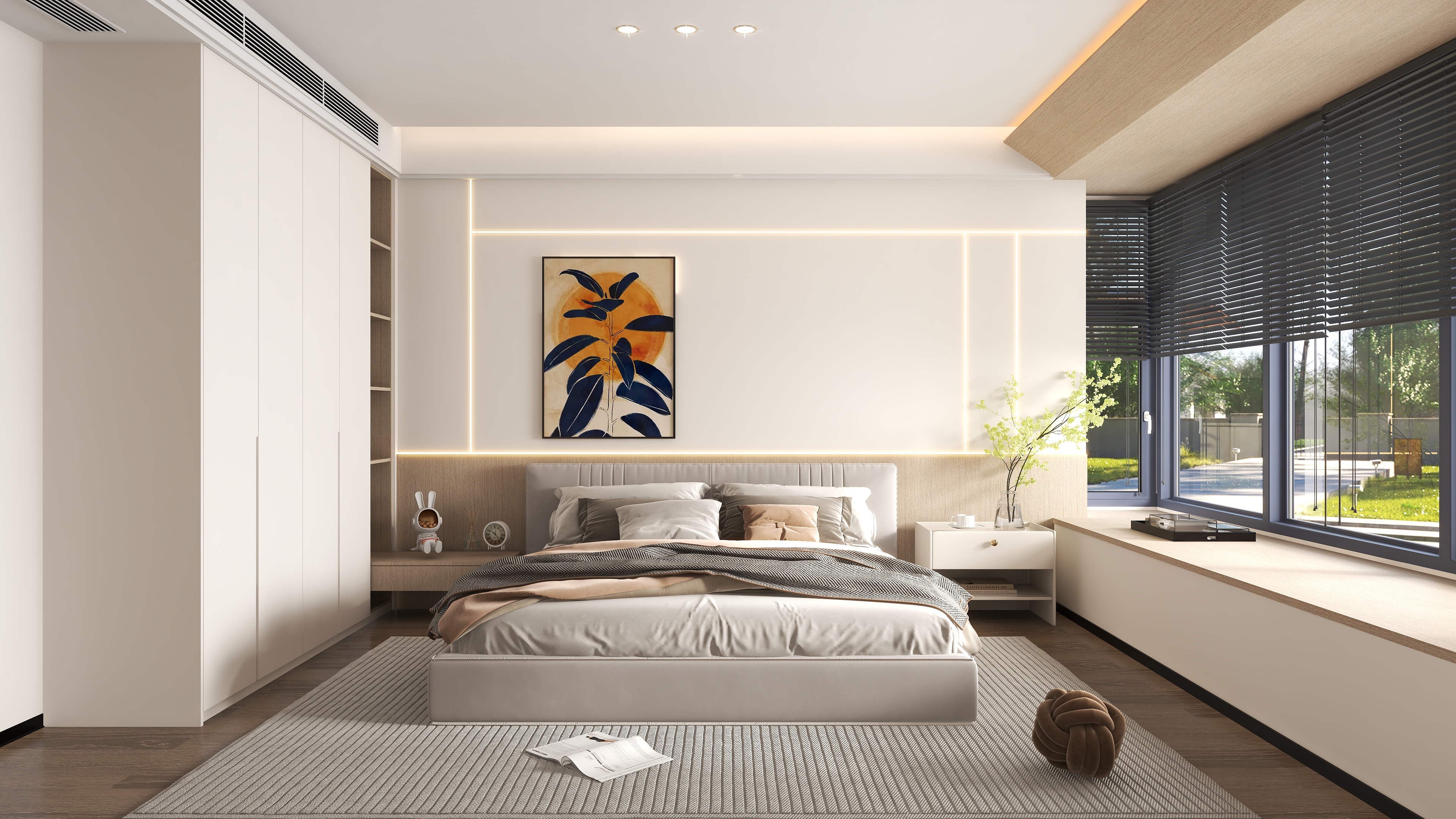 西舞全屋定制-现代极简卧室-装修设计方案