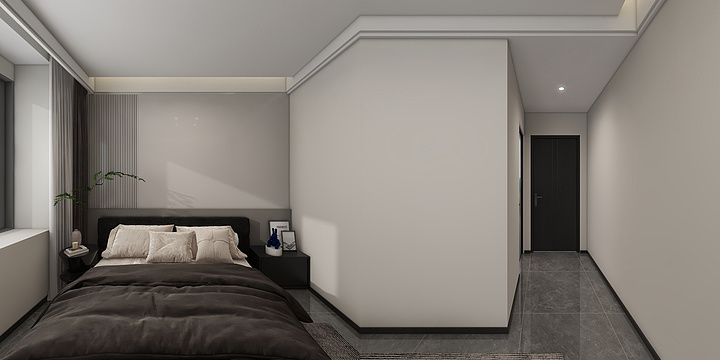 张天欣-樾府160-现代黑白极简-装修设计方案