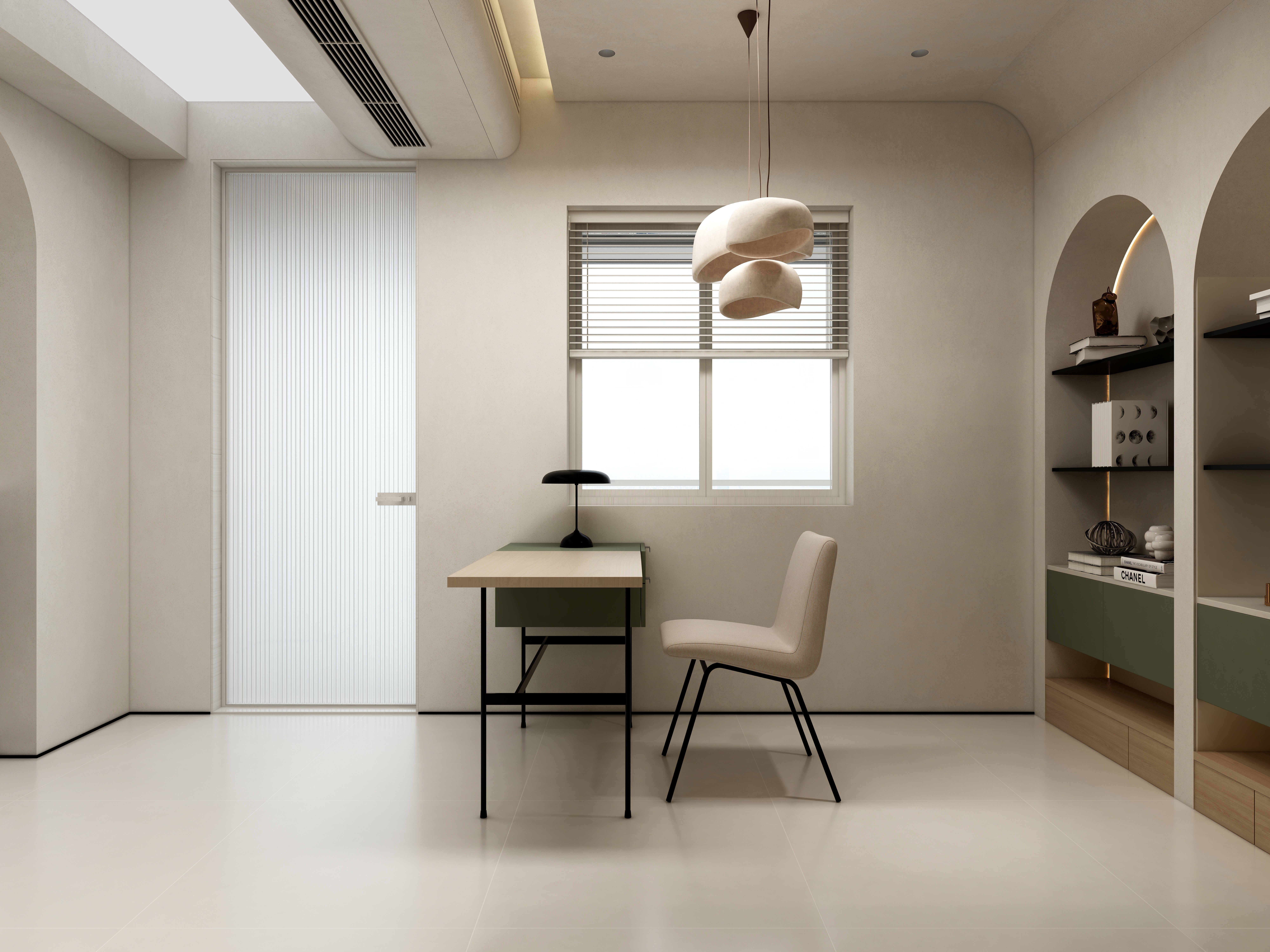 张煜强煜境设计-257平米奶油原木简约复式装修效果图