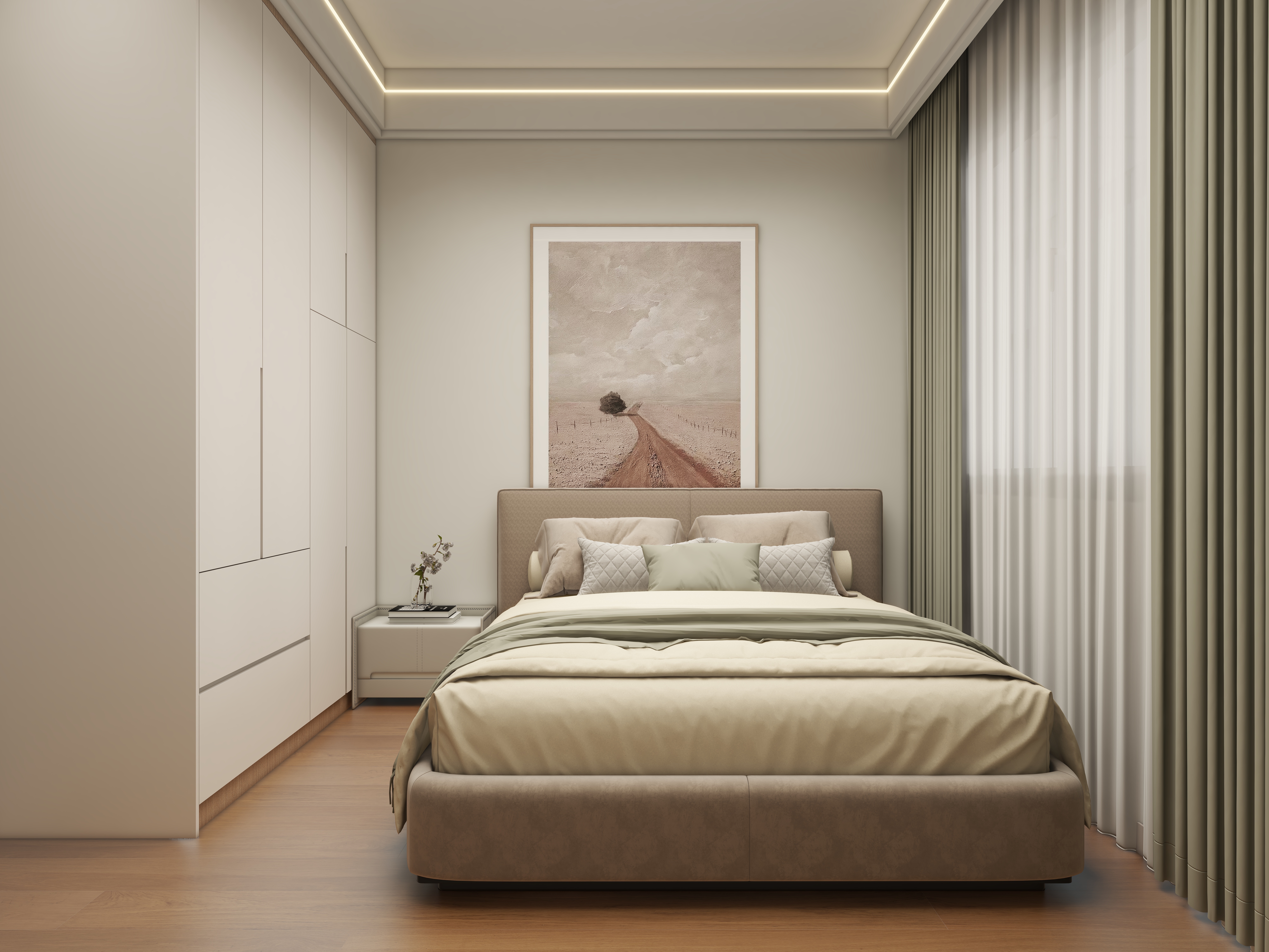 壹诺设计工作室-92㎡3室-现代简约 装修效果图