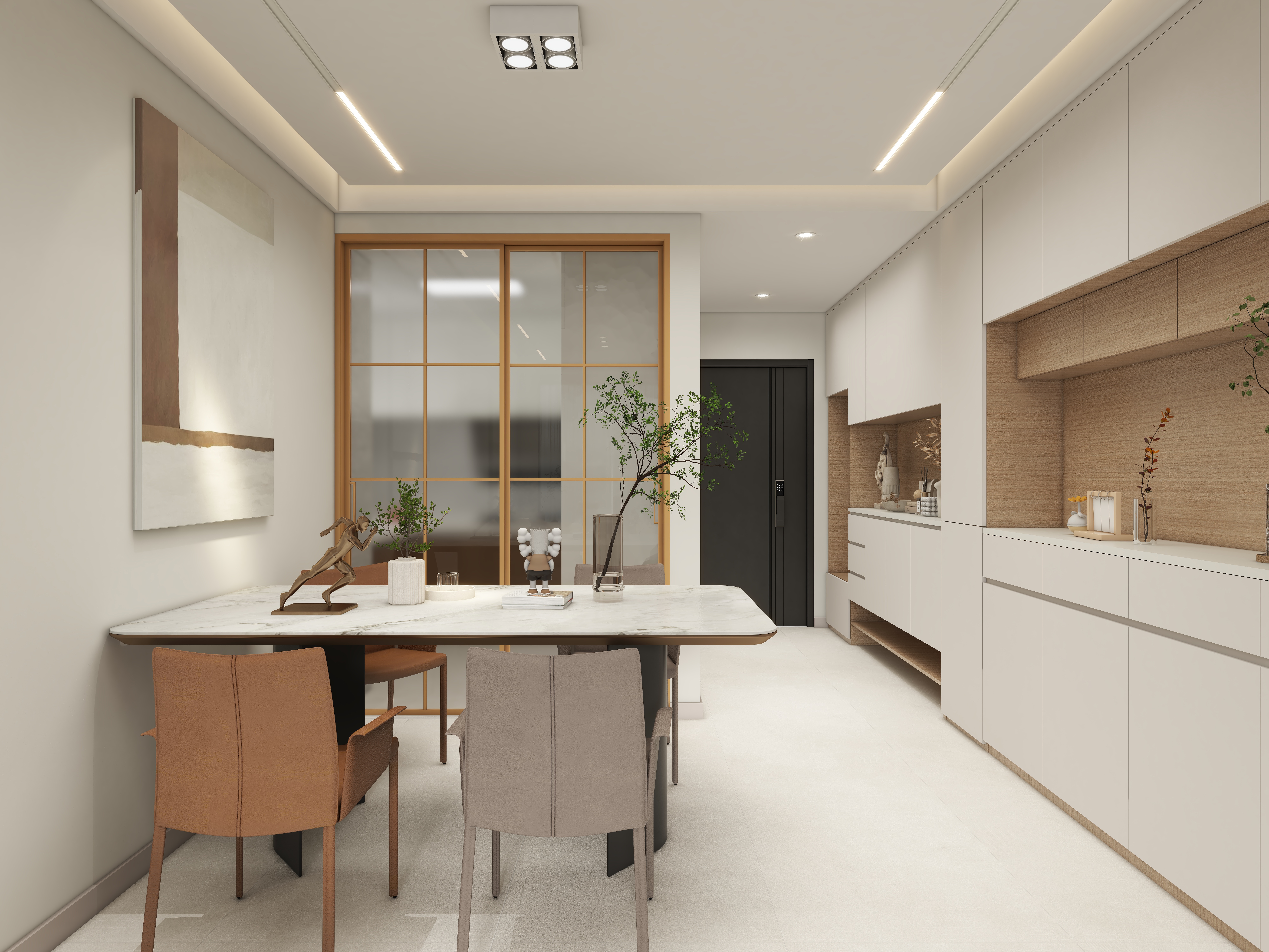 壹诺设计工作室-92㎡3室-现代简约 装修效果图