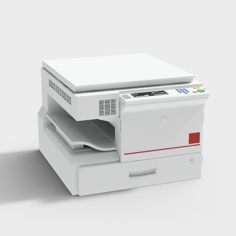 现代办公电器打印机3D模型