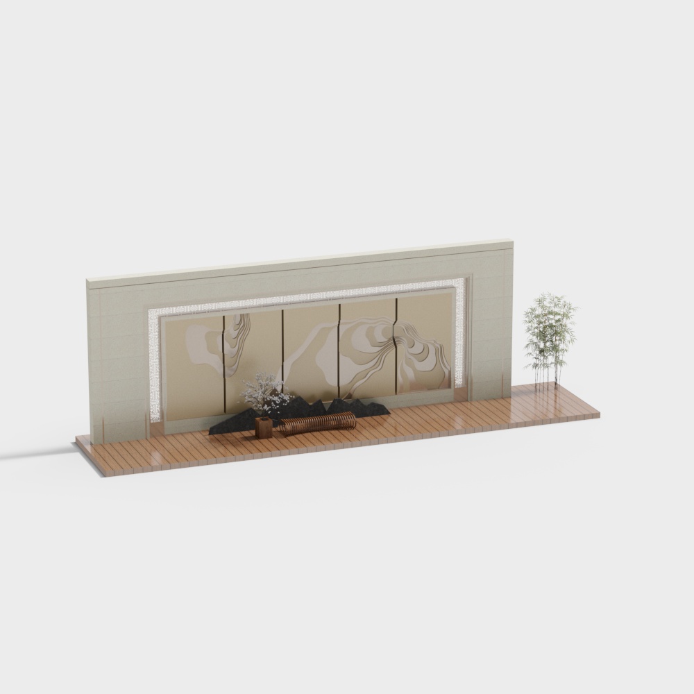 奢华学校景墙3D模型
