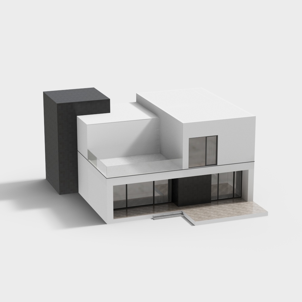 度假区大型别墅3D模型