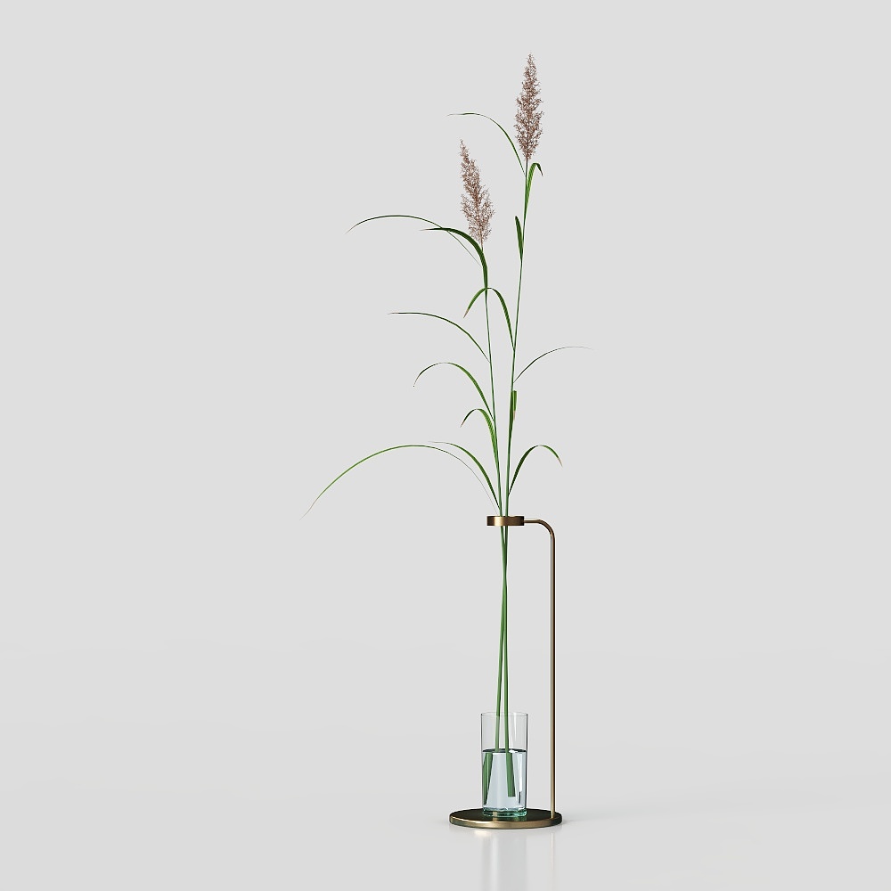 轻奢玻璃花瓶花卉