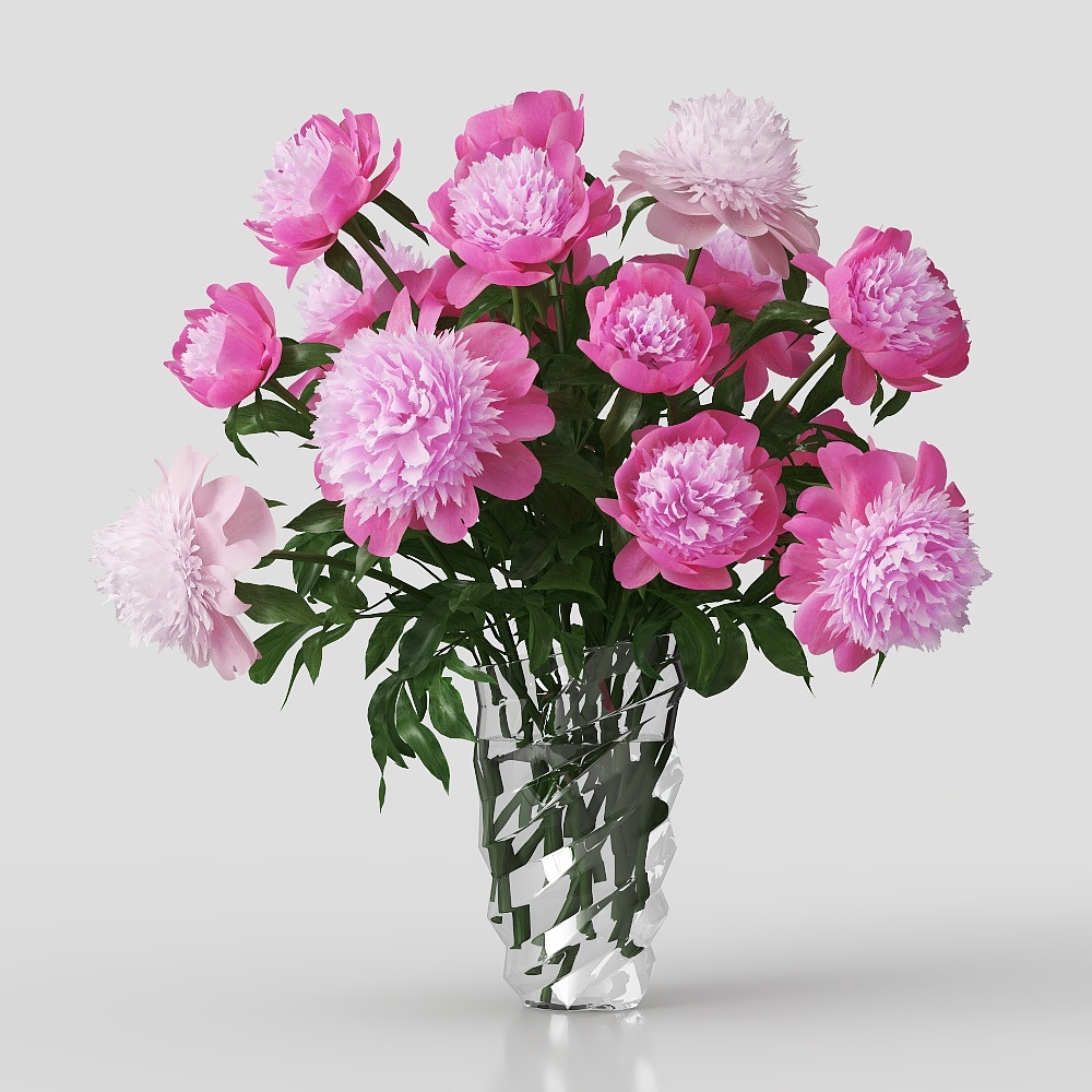 Pink flower pot3D模型