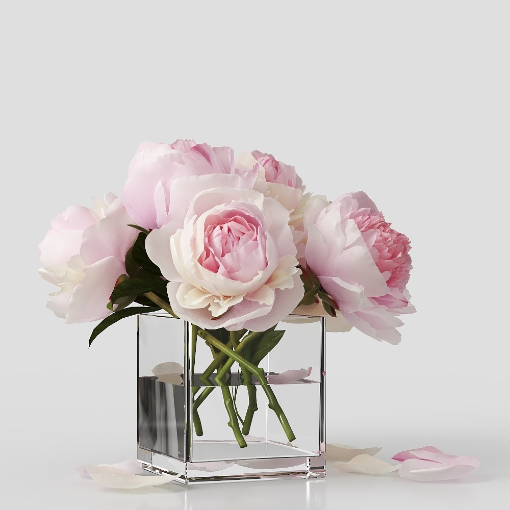 Pink flower  pot3D模型