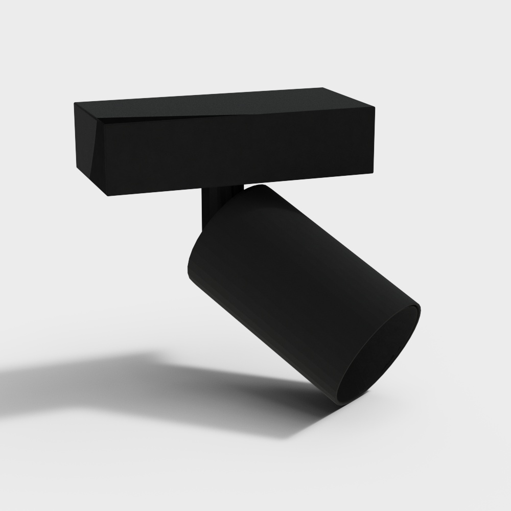 简约办公区轨道灯3D模型