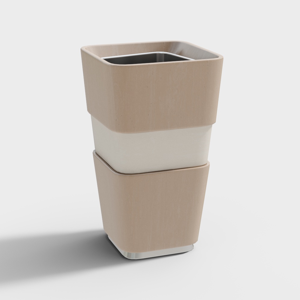 户外公共垃圾桶3D模型