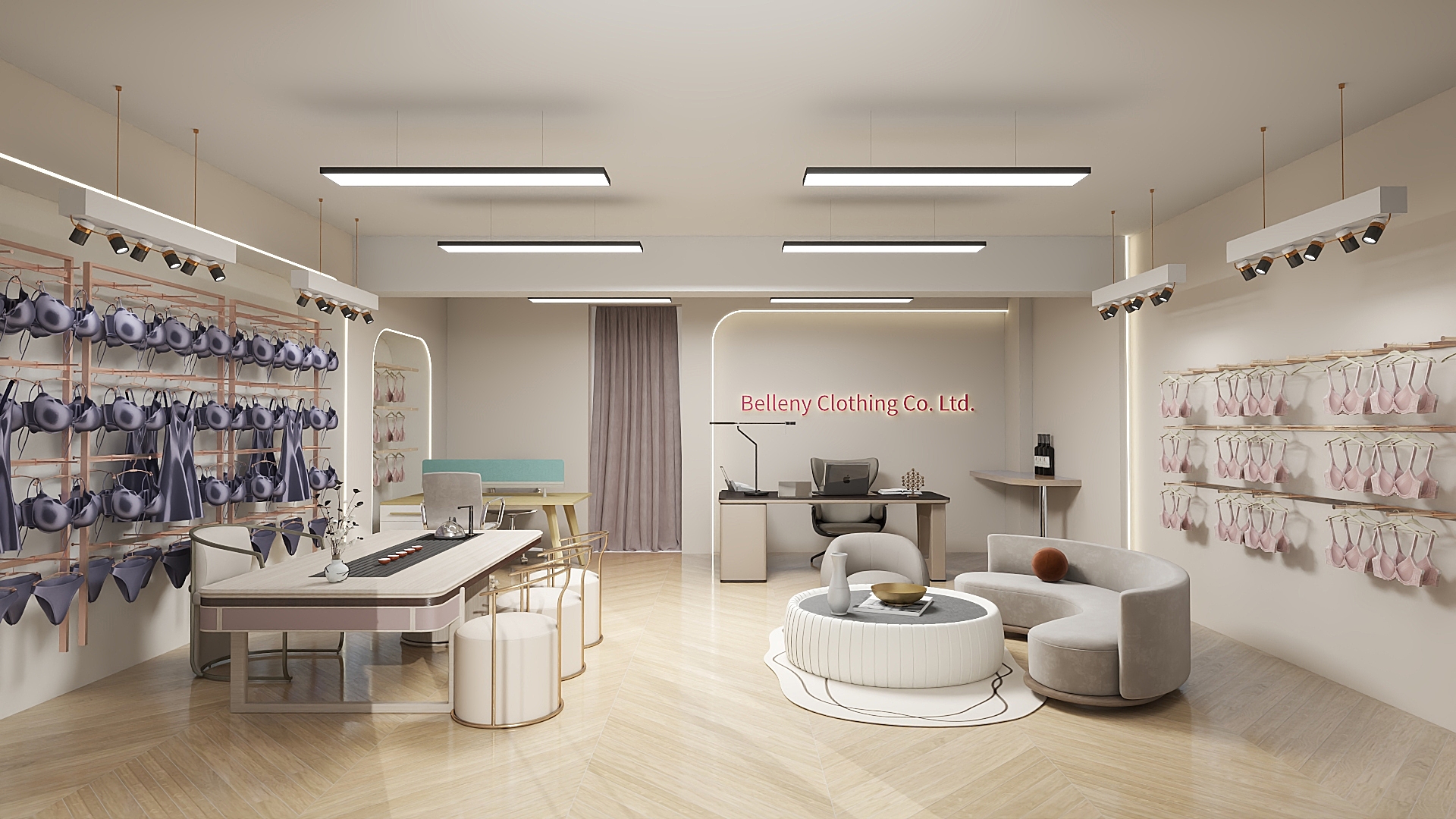 清醒工作室-内衣店-装修设计方案
