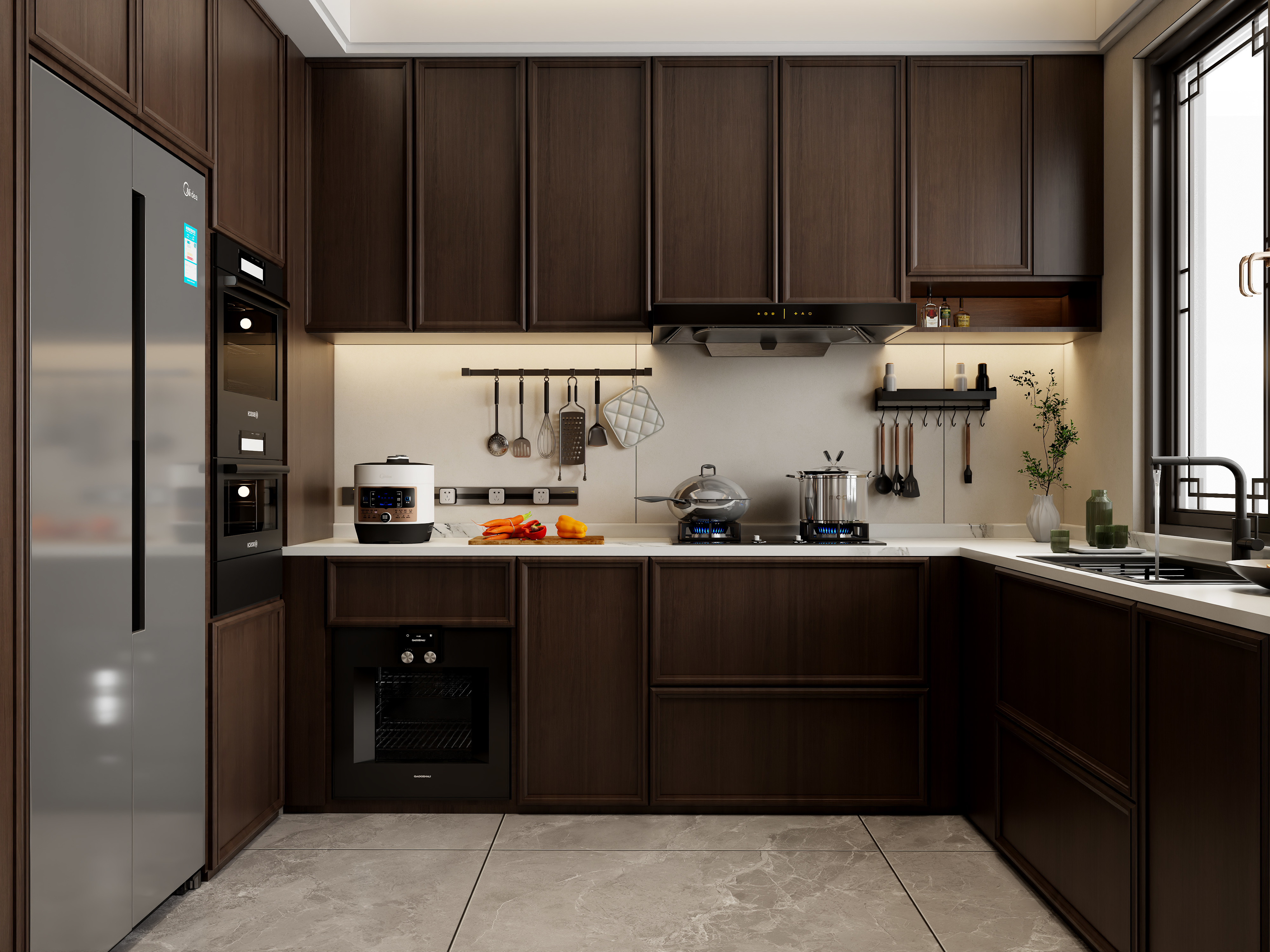 龙珠设计-新中式 小区房177㎡4室装修效果图