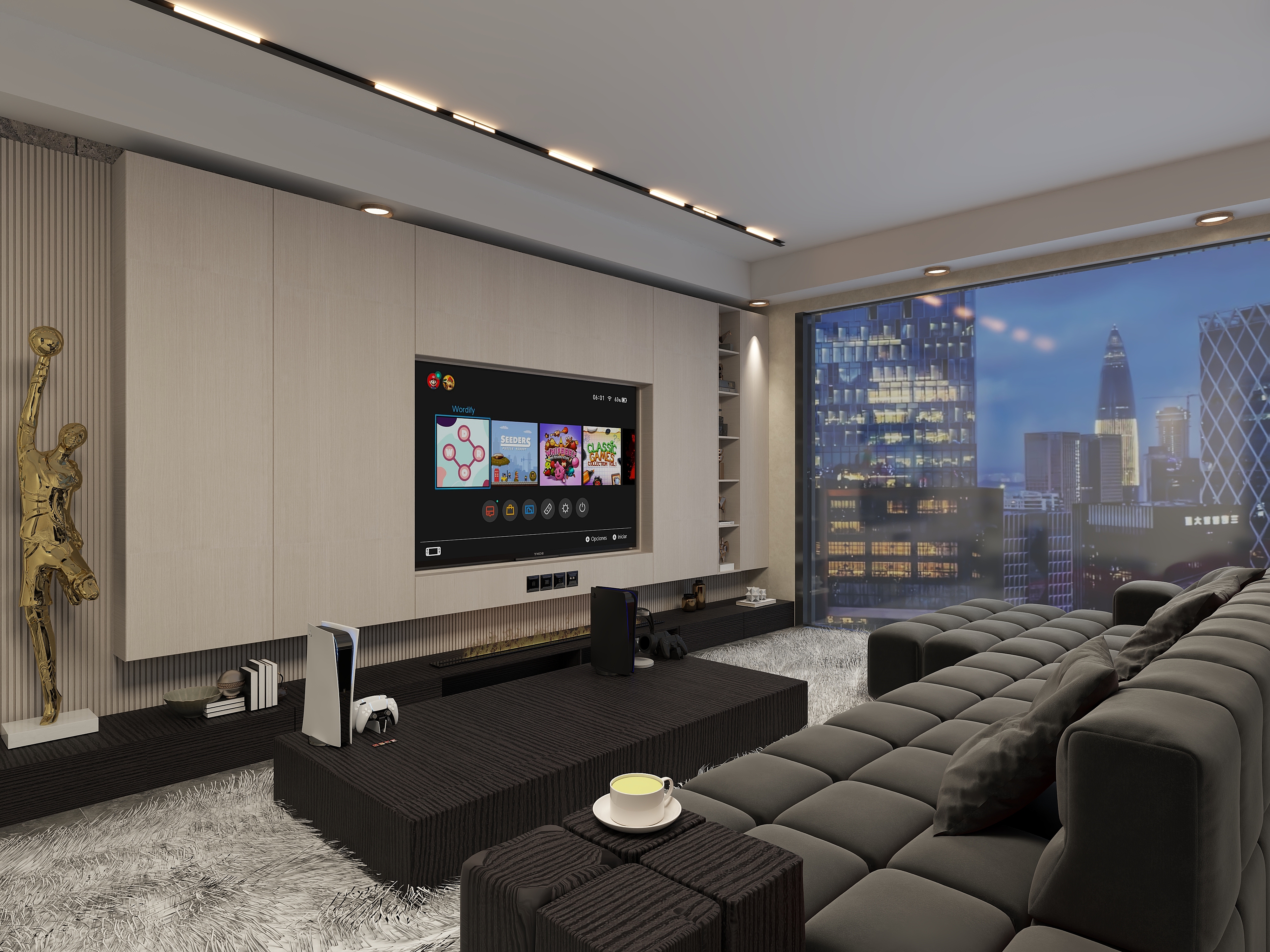 辞守序-四层豪华娱乐之家-装修设计方案