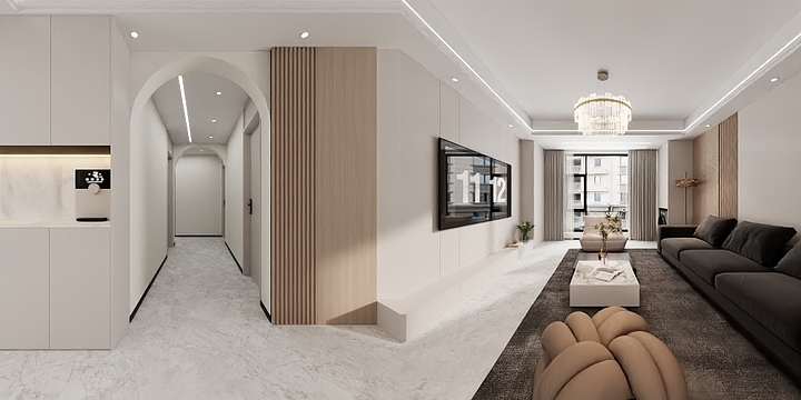 光.jURj-现代简约四室一厅两卫-装修设计方案