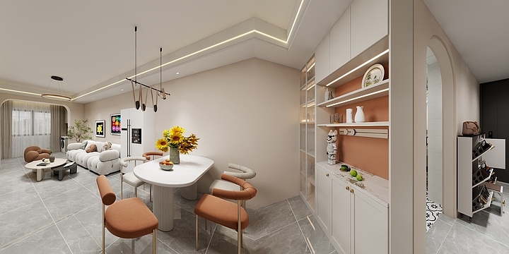 捧着风的晶晶-三室咸阳-幸福之家-装修设计方案