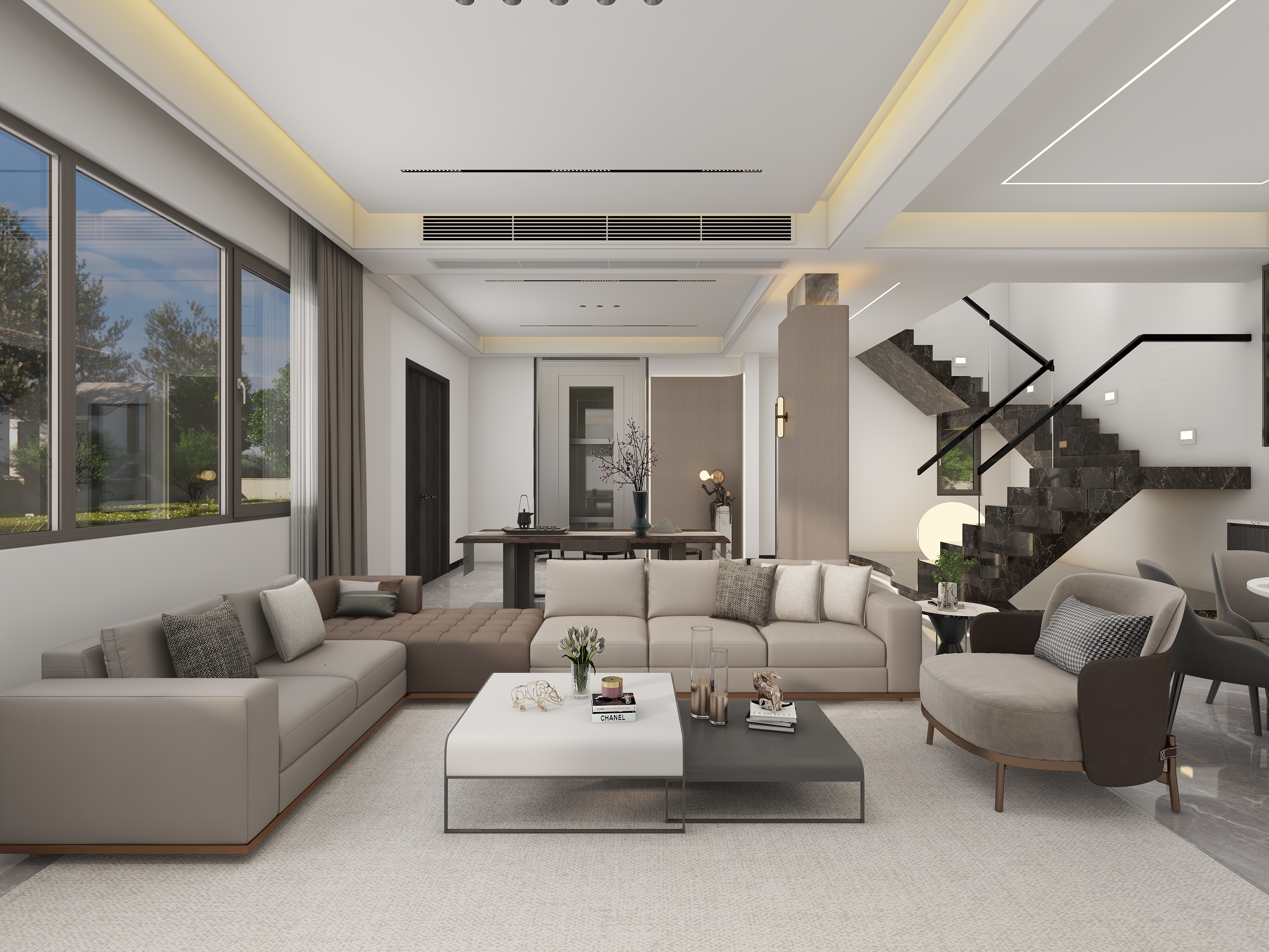 惠州装修找沫竹-惠州-自建别墅-现代装修效果图