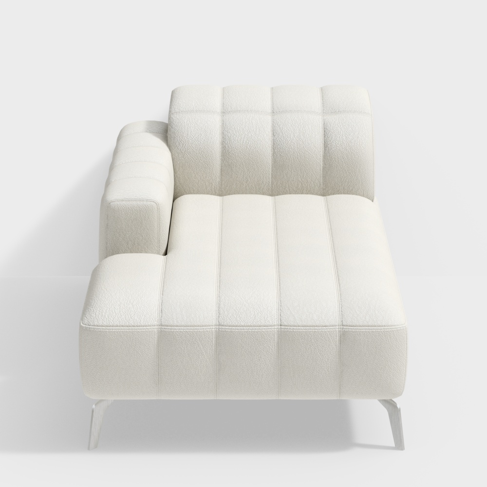 NATUZZI C142 Portento White leather chair3D模型