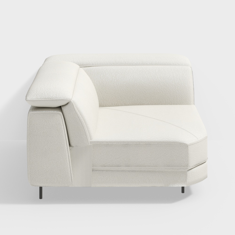 NATUZZI C054 Speranza Beige and white single sofa3D模型