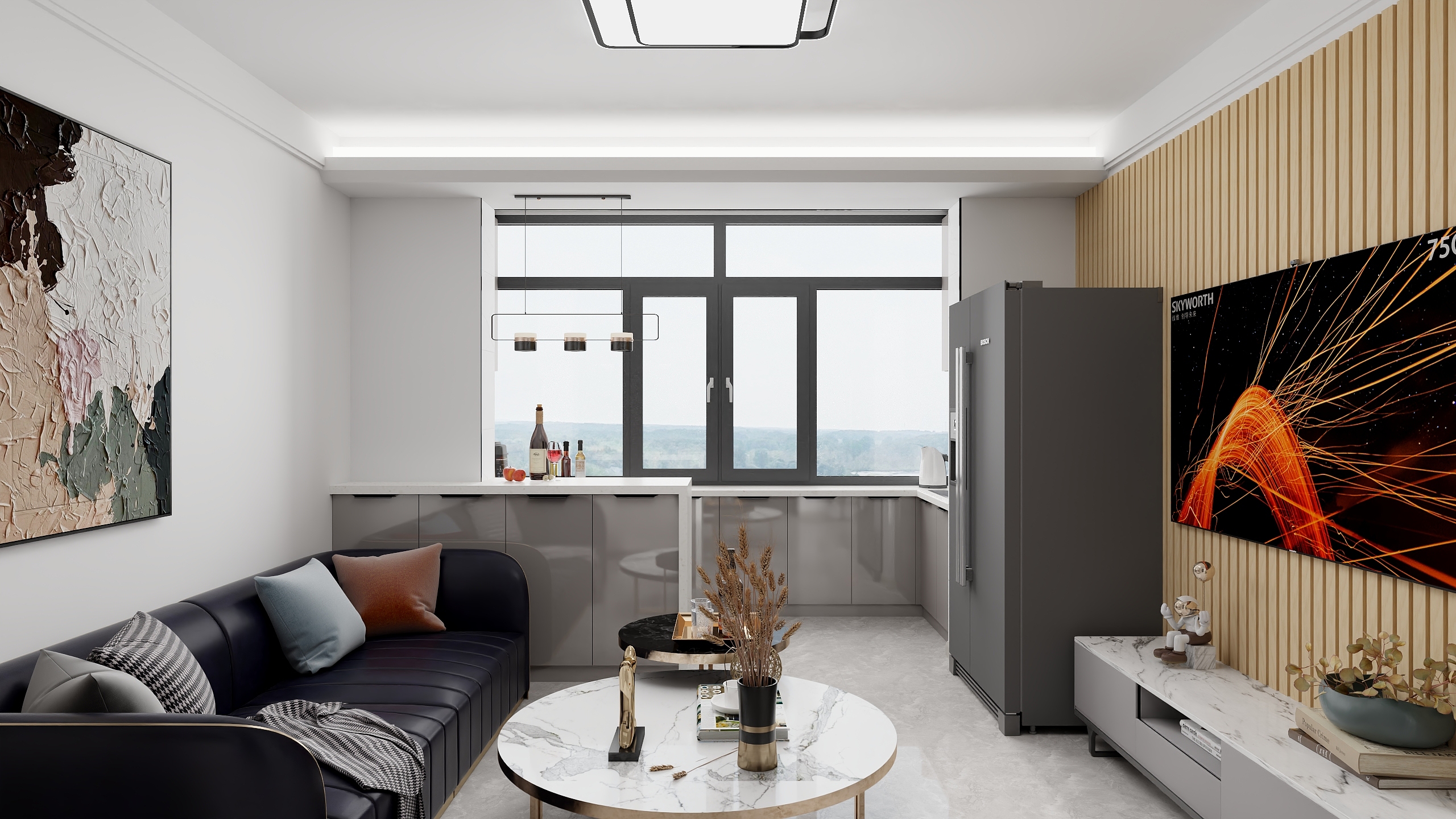 设计师冬天-65㎡2室装修效果图