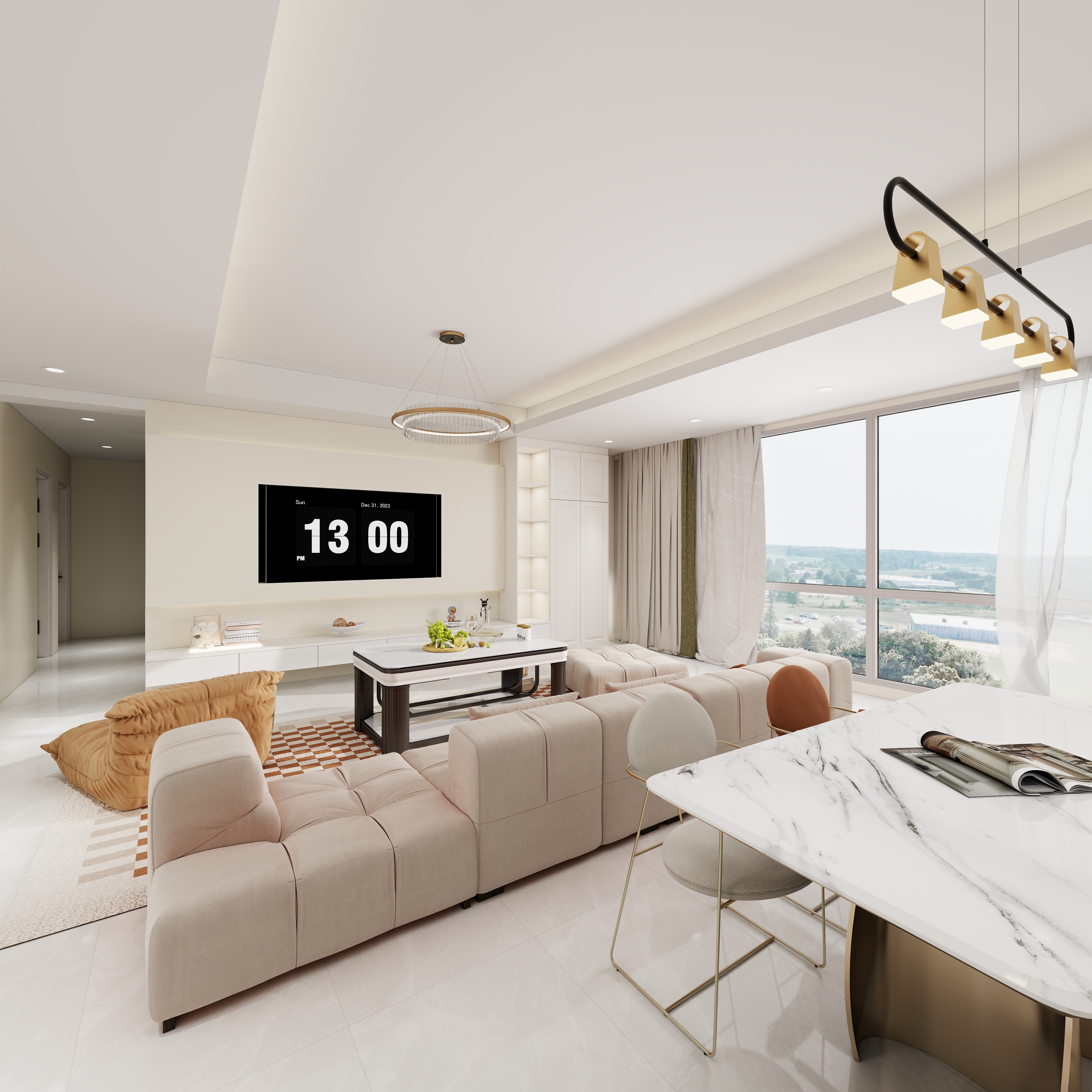 熠尚设计-海博名邸141㎡四室装修效果图