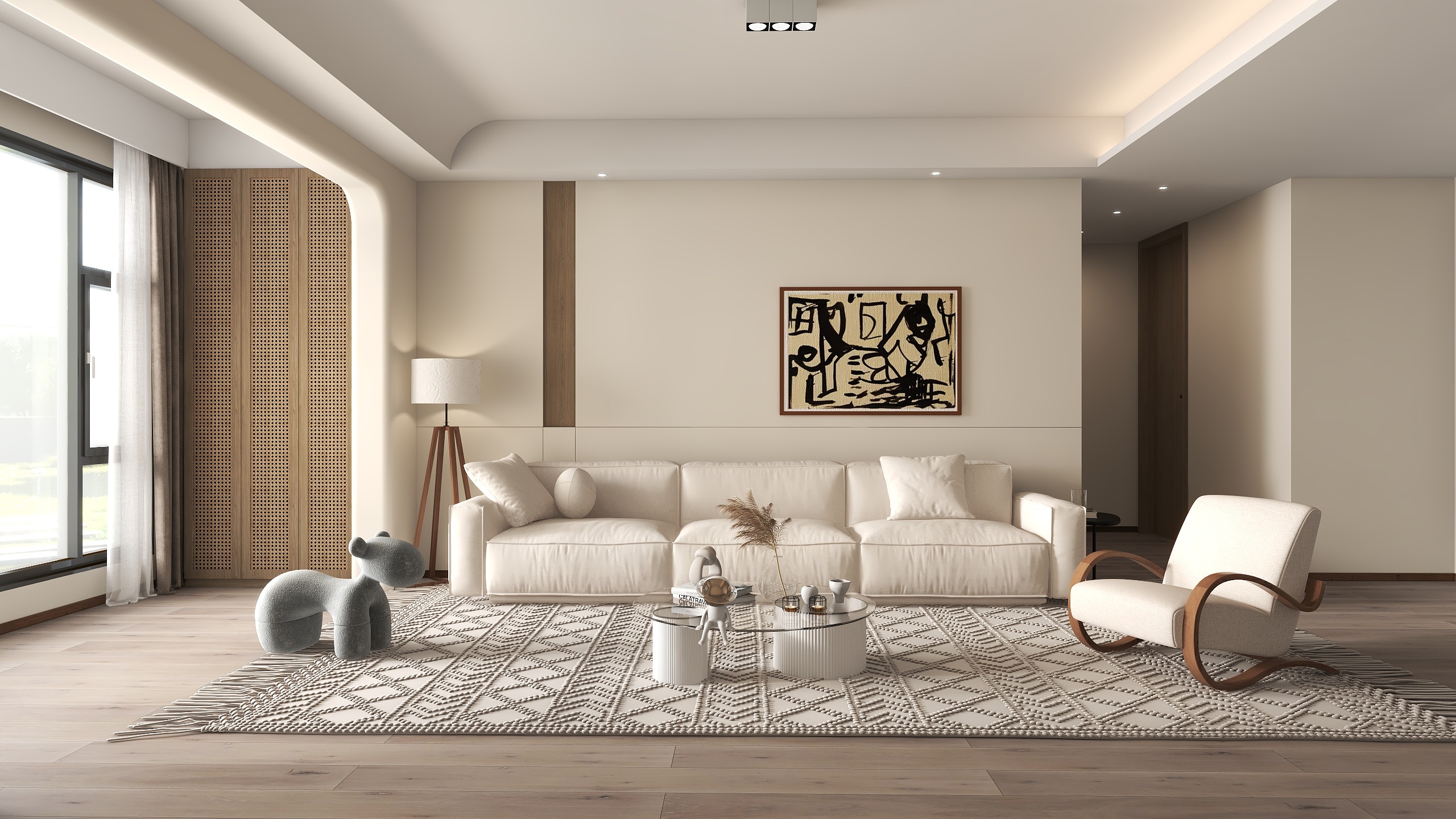 林家仁-北欧风客厅-装修设计方案