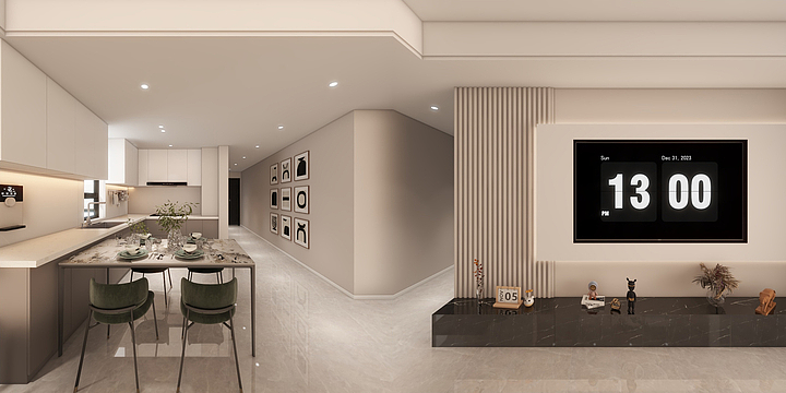 空白格设计-现代黑白灰-装修设计方案