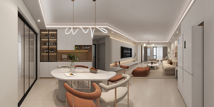 茶俞-云俊苑3-805-装修设计方案