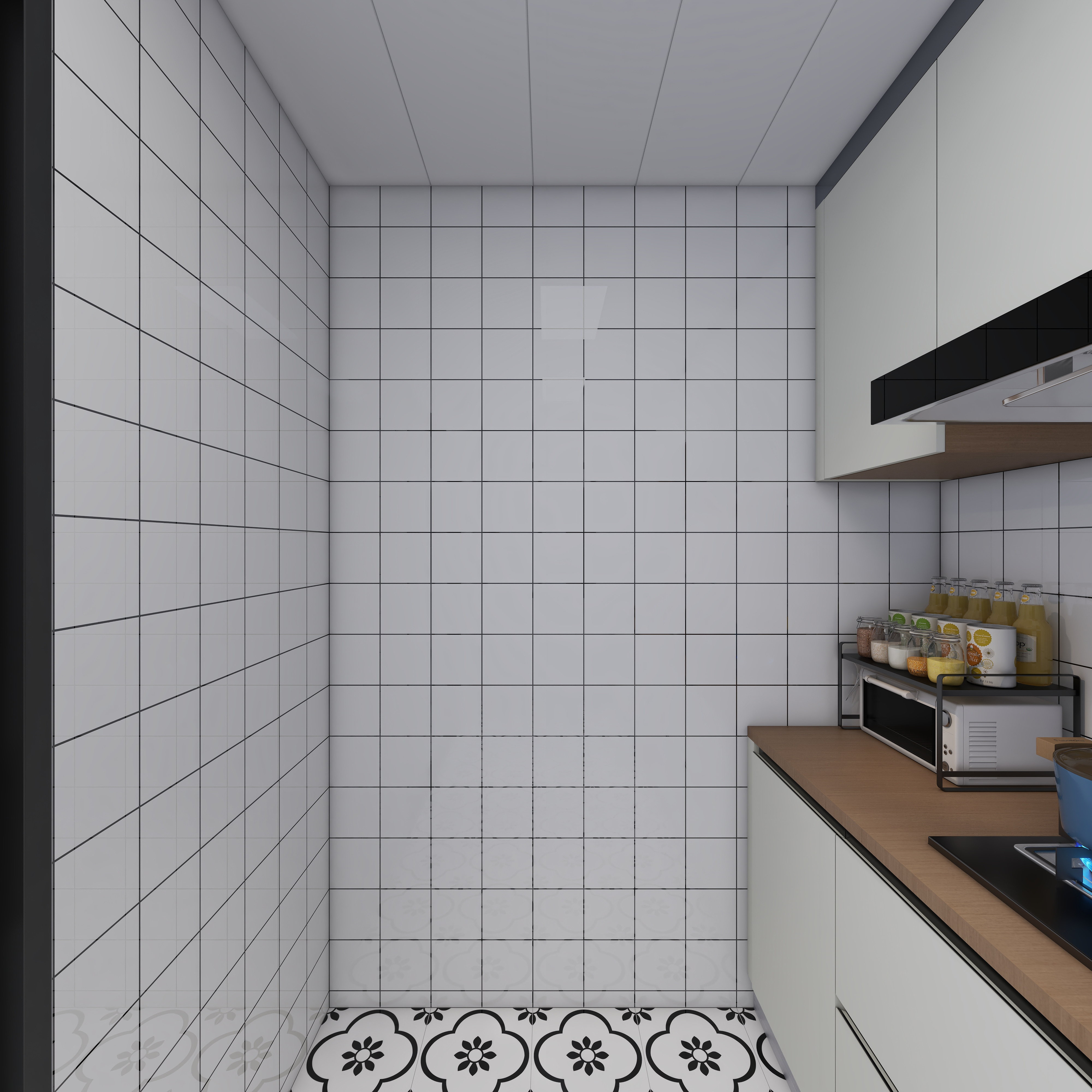 A设计宇泽A-舒馨雅致一层厨房装修效果图第3张