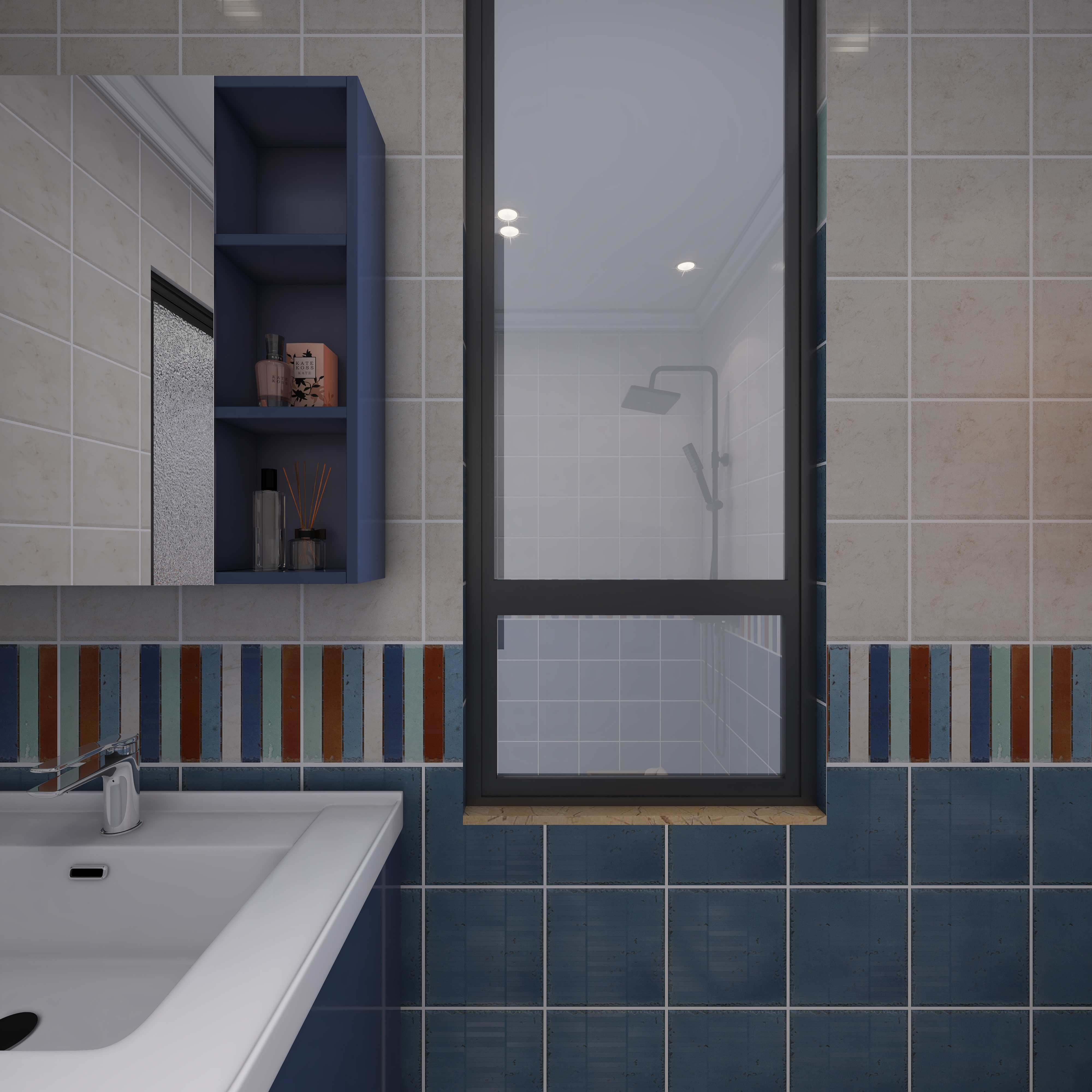 A设计宇泽A-舒馨雅致一层卫生间装修效果图第3张