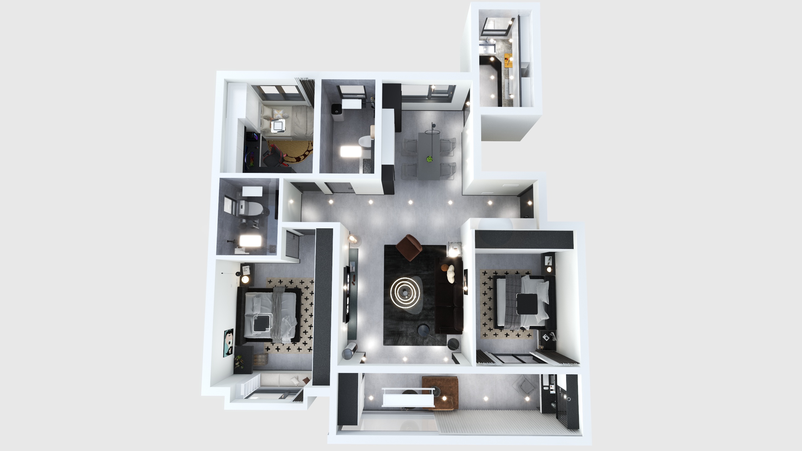 2tap-5.7黑白灰-装修设计方案