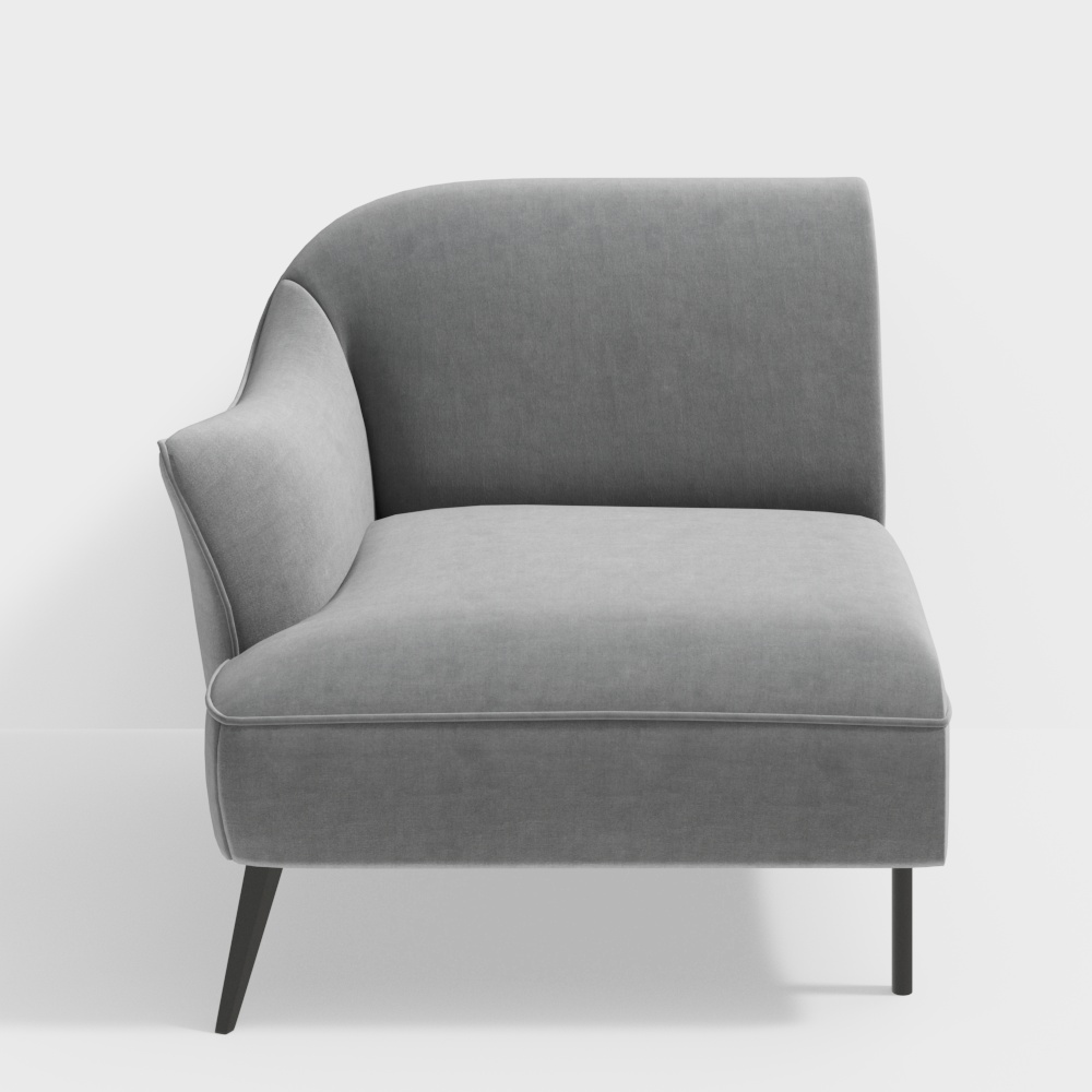 NATUZZI C037 Estasi Grey chair short3D模型